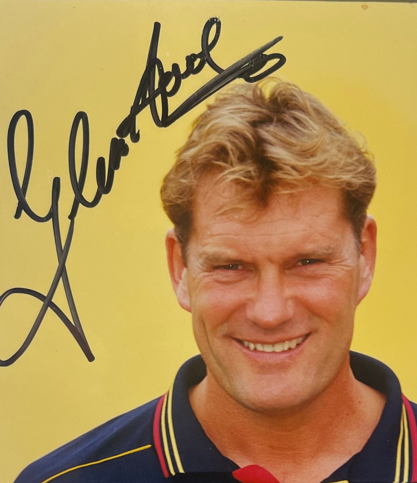 GLENN HODDLE FORMER ENGLAND MANAGER HAND SIGNED CARD PRESENTATION WITH COA