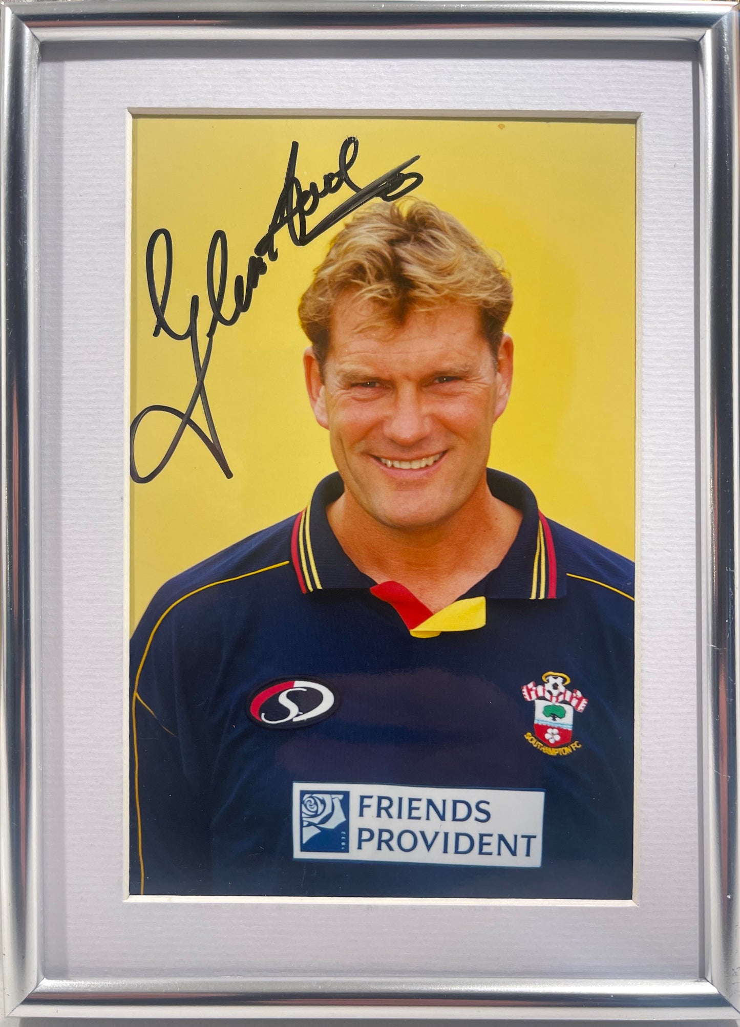 GLENN HODDLE FORMER ENGLAND MANAGER HAND SIGNED CARD PRESENTATION WITH COA