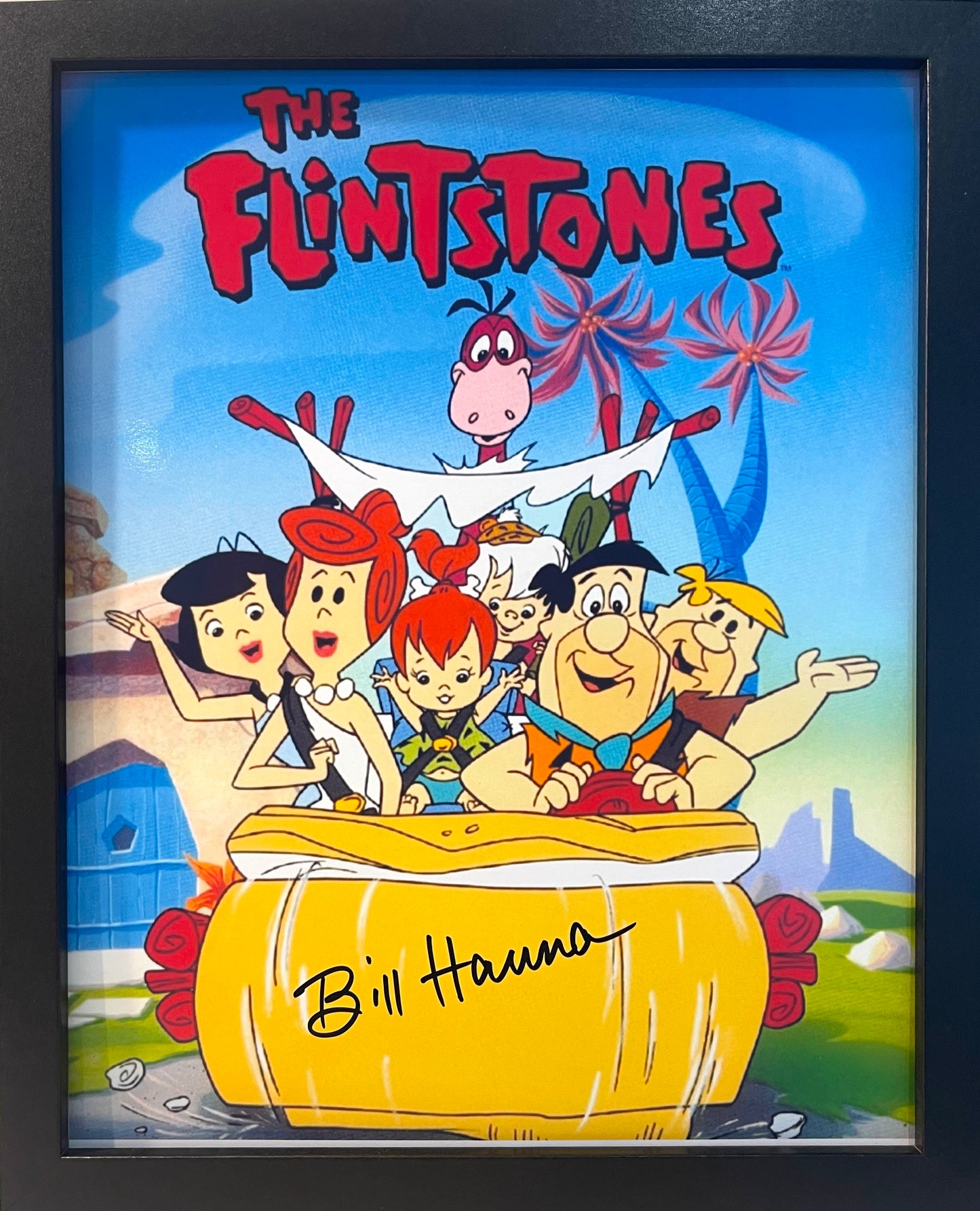 BILL HANNA FAMOUS ANIMATOR HAND SIGNED 'THE FLINTSTONES' FILM PHOTO WITH COA