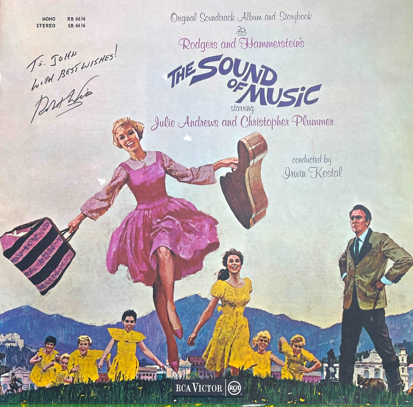 THE SOUND OF MUSIC HAND SIGNED ROBERT WISE FRAMED (50cm x 50cm) ALBUM WITH COA