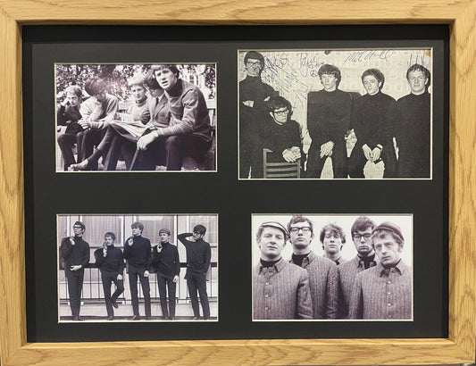 MANFRED MANN FULLY BAND HAND SIGNED FRAMED PHOTO WITH COA