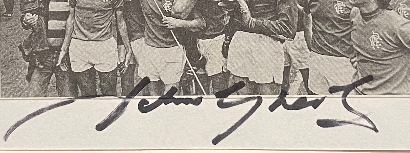 JOHN GREIG FORMER RANGERS FOOTBALL LEGEND HAND SIGNED PHOTO WITH COA