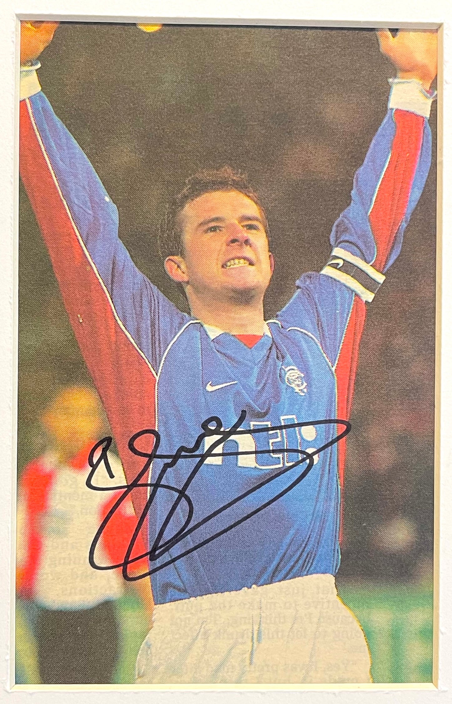 BARRY FERGUSON RANGERS FOOTBALL LEGEND HAND SIGNED PHOTO WITH COA