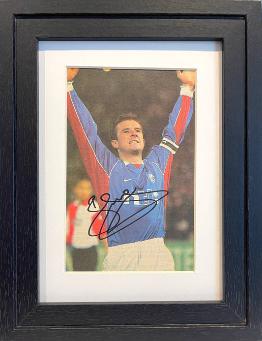 BARRY FERGUSON RANGERS FOOTBALL LEGEND HAND SIGNED PHOTO WITH COA