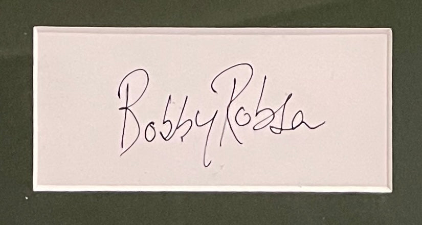 BOBBY ROBSON HAND SIGNED NEWCASTLE UNITED CARD WITH COA