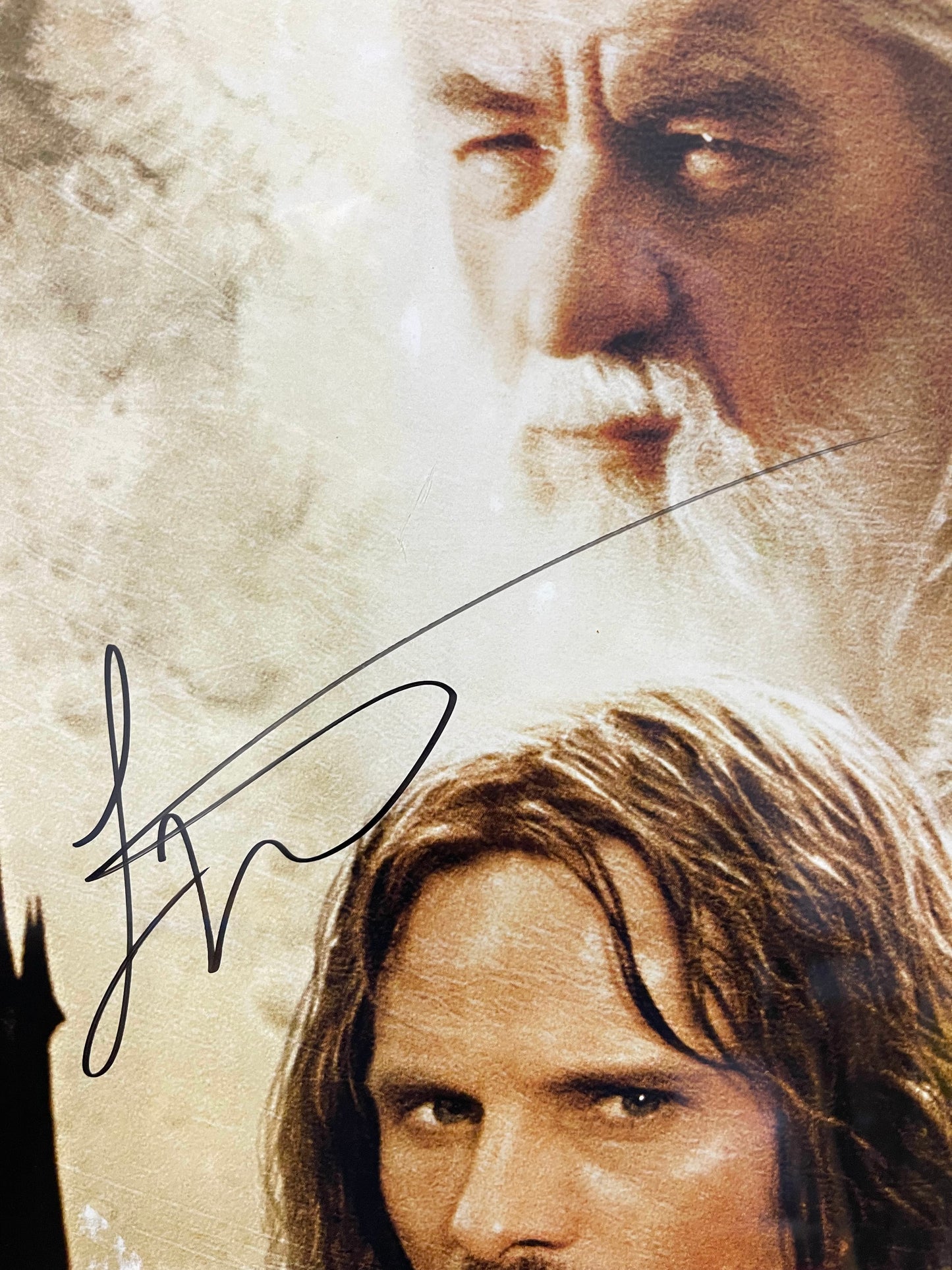 MULTI-CAST GUARANTEED HAND SIGNED 'LORD OF THE RINGS' POSTER WITH COA