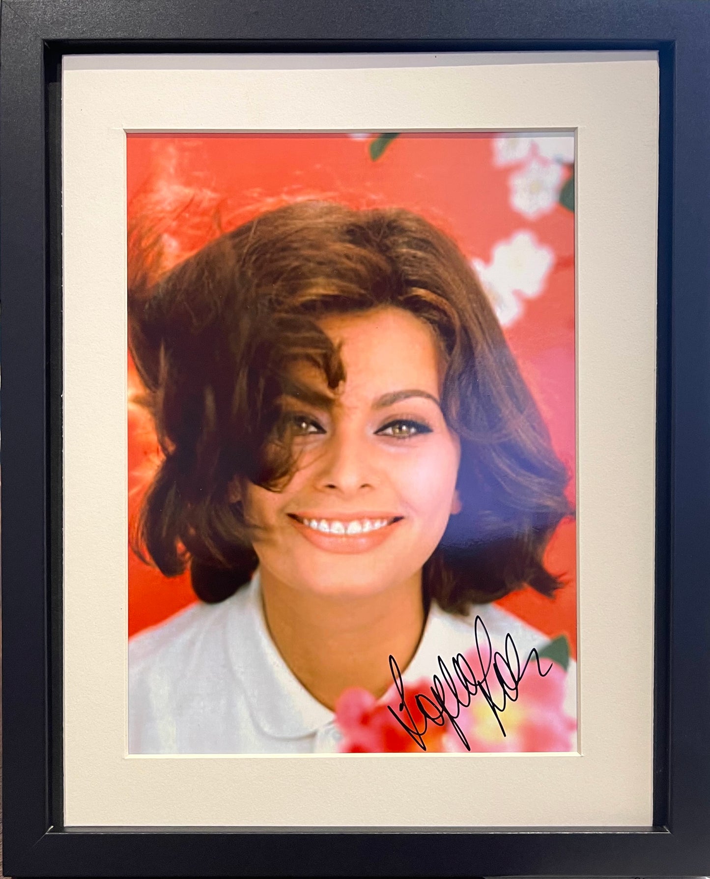 SOPHIA LOREN GUARANTEED HAND SIGNED FRAMED PHOTO WITH AFTAL COA