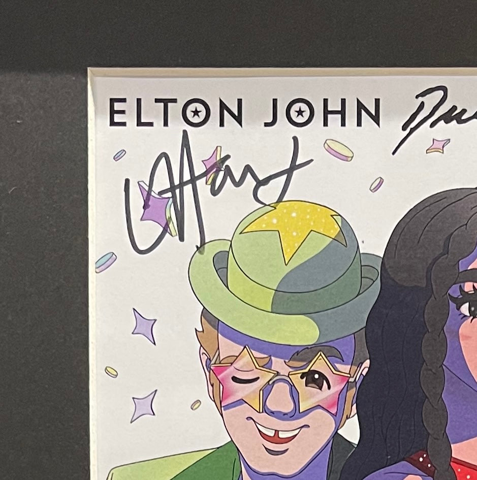 ELTON JOHN HAND SIGNED MOUNTED FRAMED CD COVER WITH AFTAL COA