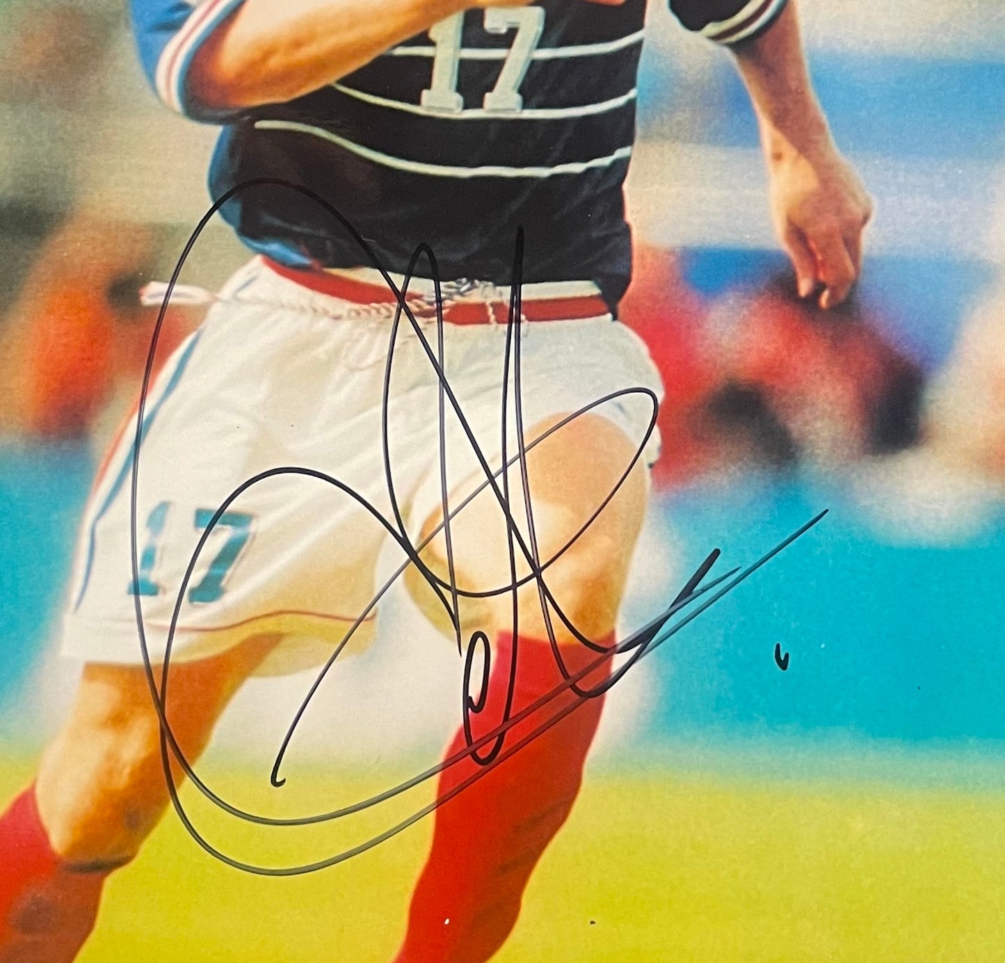 EMMANUEL PETIT ARSENAL FRANCE LEGEND HAND SIGNED FRAMED PHOTO WITH COA