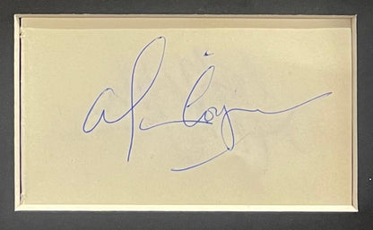 ALICE COOPER HAND SIGNED MOUNTED FRAMED CARD PRESENTATION WITH AFTAL COA
