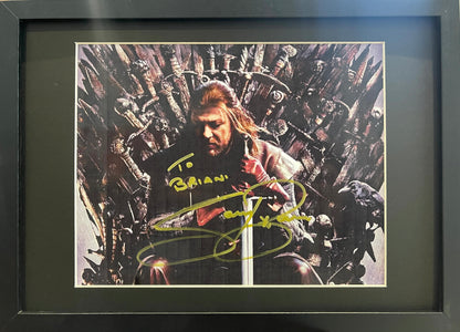 Sean Bean Game Of Thrones Hand Signed Framed GOT Photo With AFTAL COA