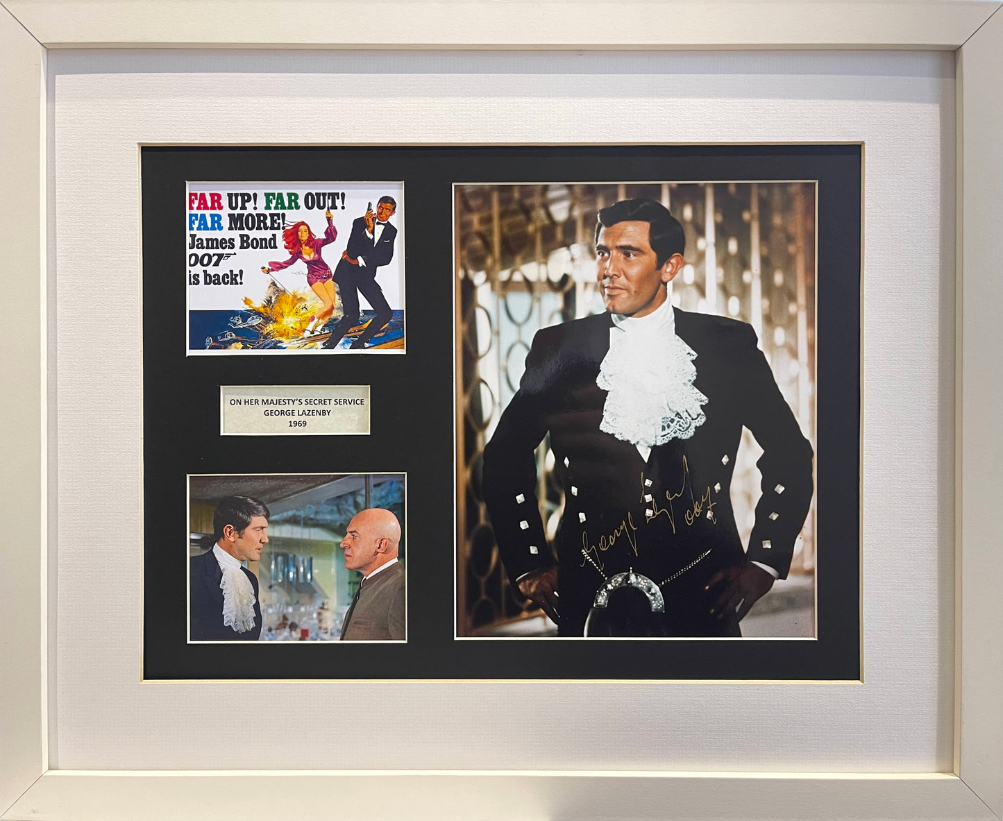 GEORGE LAZENBY FORMER 007, JAMES BOND, HAND SIGNED PHOTO AFTAL COA