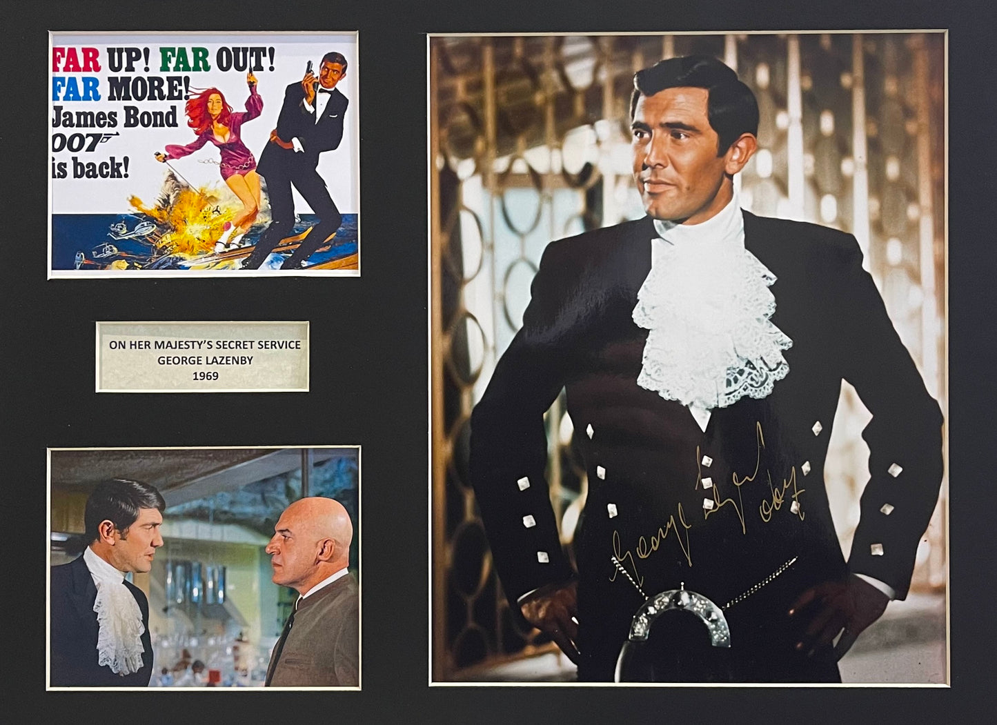 GEORGE LAZENBY FORMER 007, JAMES BOND, HAND SIGNED PHOTO AFTAL COA