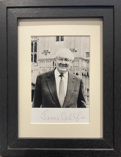 James Callaghan Former British Prime Minister Hand Signed Photo With COA