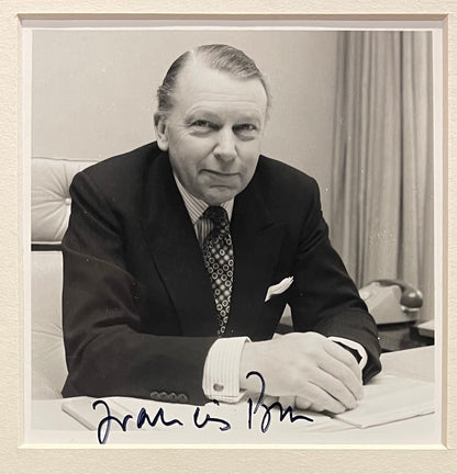 Francis Pym Former British Minister Hand Signed Photo With COA