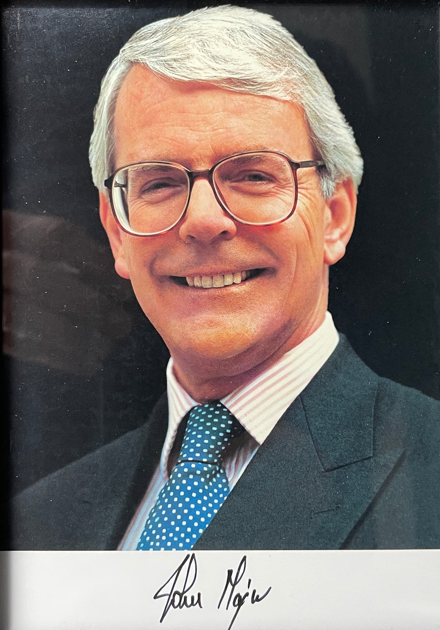 JOHN MAJOR FORMER BRITISH PRIME MINISTER HAND SIGNED PHOTO WITH COA