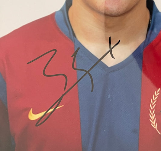 BOJAN - FORMER BARCELONA PLAYER HAND SIGNED PHOTO WITH AFTAL COA