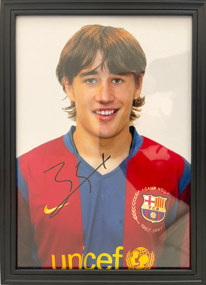 BOJAN - FORMER BARCELONA PLAYER HAND SIGNED PHOTO WITH AFTAL COA