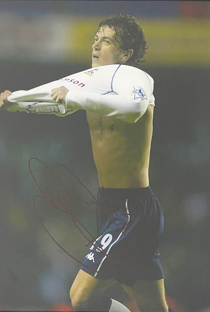 SIMON DAVIES SPURS, WALES, FULHAM, HAND SIGNED FRAMED PHOTO WITH AFTAL COA