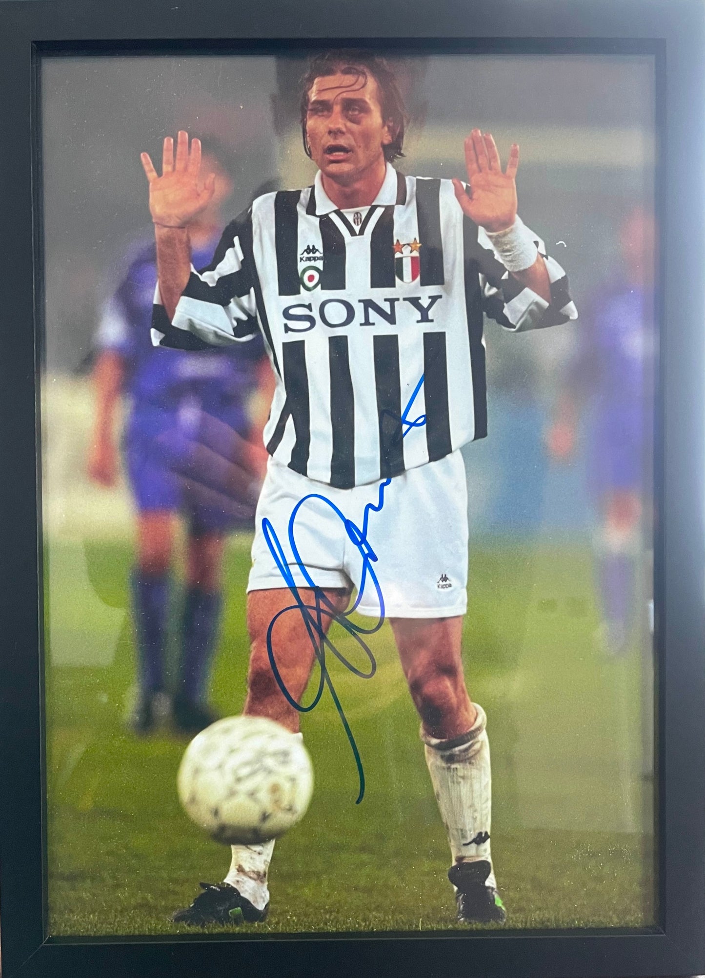 ANTONIO CONTE FORMER CHELSEA MANAGER HAND SIGNED FRAMED PHOTO WITH COA