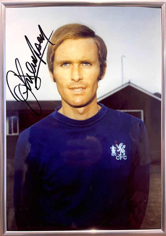 JOHN DEMPSEY CHELSEA LEGEND HAND SIGNED FRAMED PHOTO WITH AFTAL COA