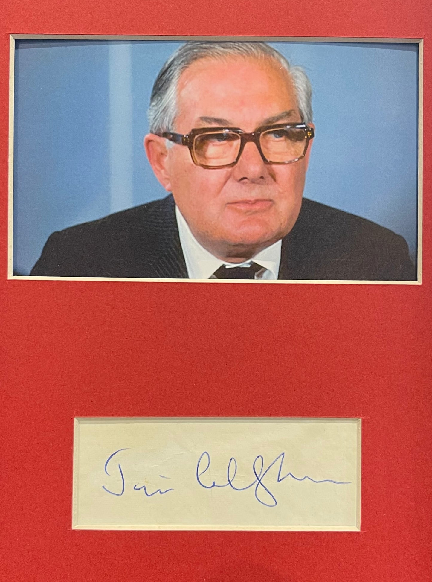 James Callaghan Former British Prime Minister Hand Signed Card Presentation & COA