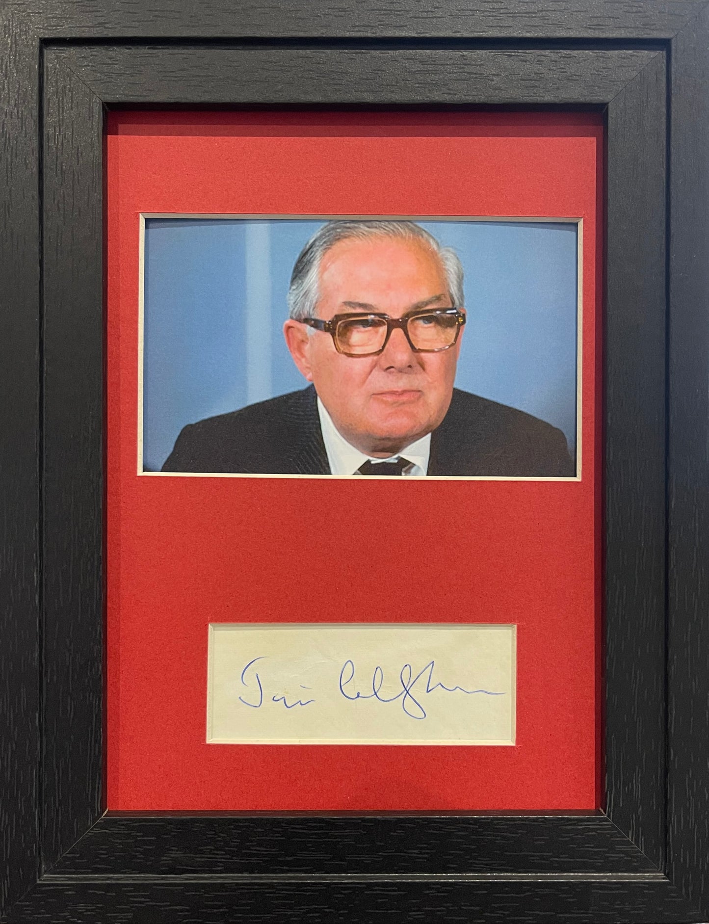 James Callaghan Former British Prime Minister Hand Signed Card Presentation & COA