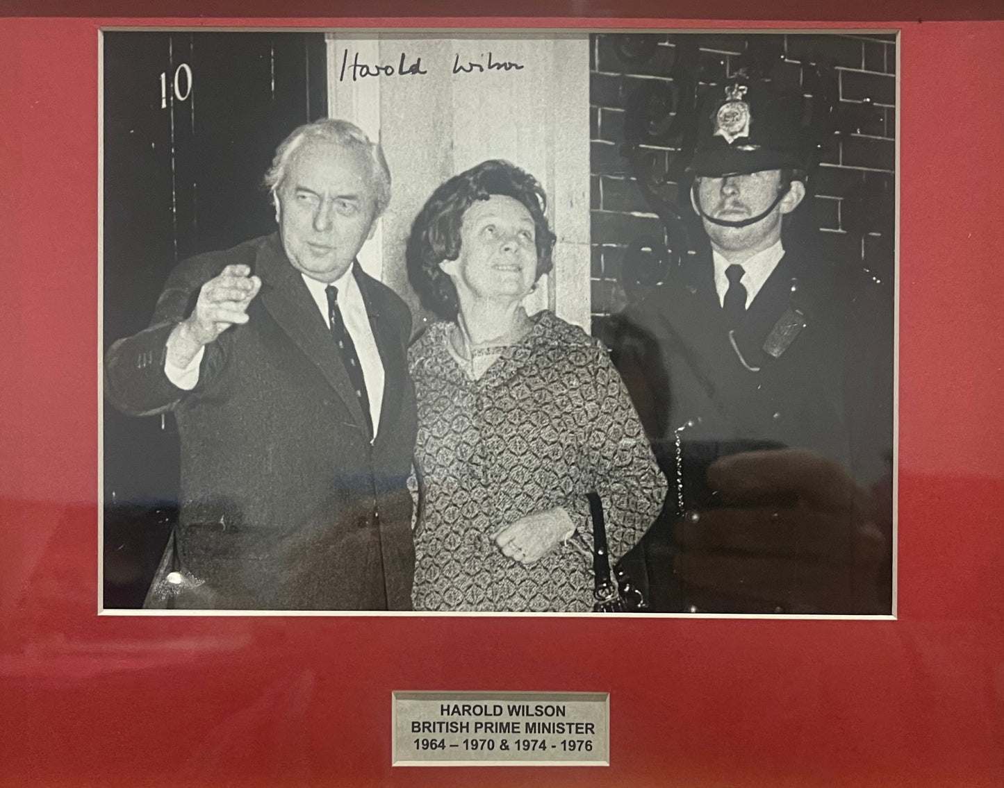 Harold Wilson, Former British Prime Minister, Hand Signed Photo With COA