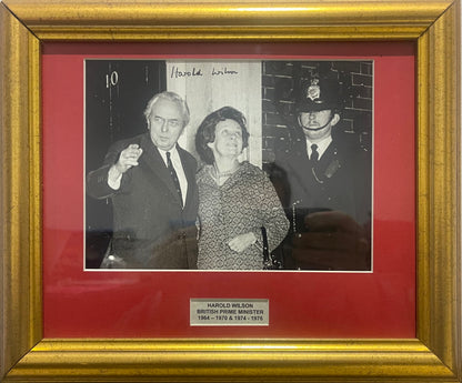 Harold Wilson, Former British Prime Minister, Hand Signed Photo With COA