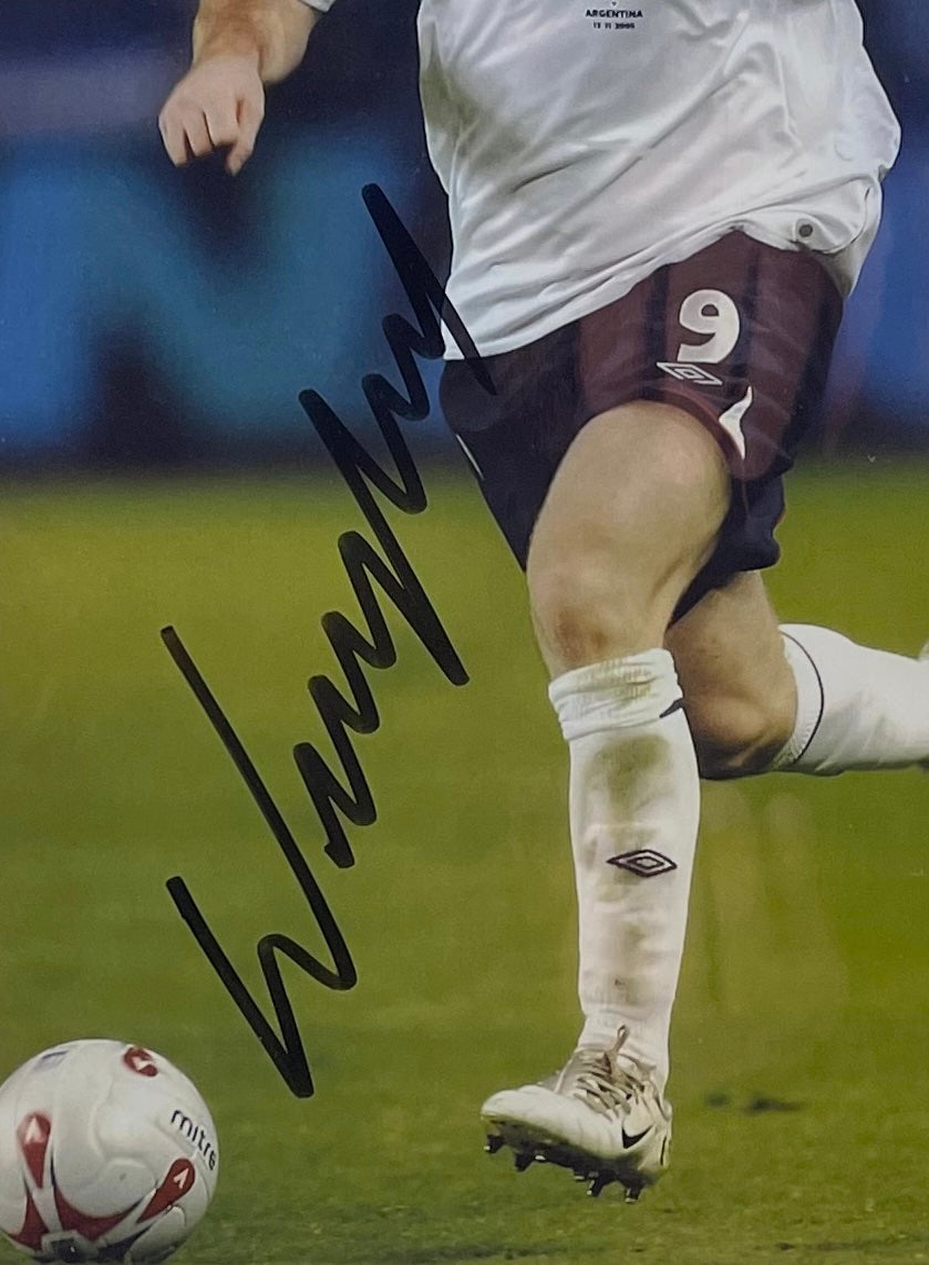 WAYNE ROONEY MANCHESTER UNITED LEGEND ENGLAND HAND SIGNED PHOTO WITH COA