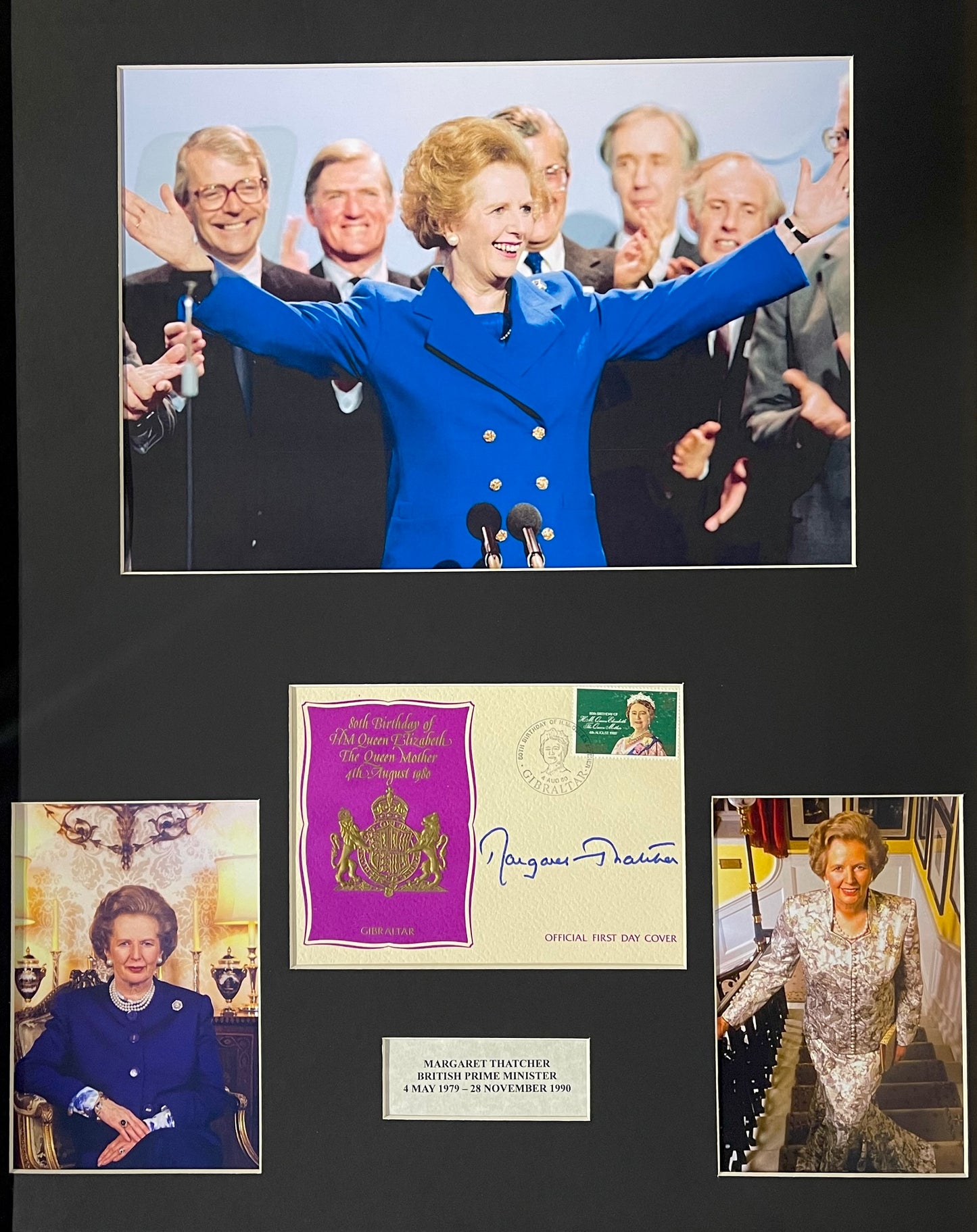 Margaret Thatcher British Prime Minister Hand Signed FDC, Photo & COA