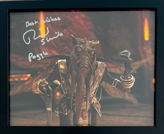 Richard Stride 'Poggie The Lesser' Hand Signed Star Wars Photo & AFTAL COA