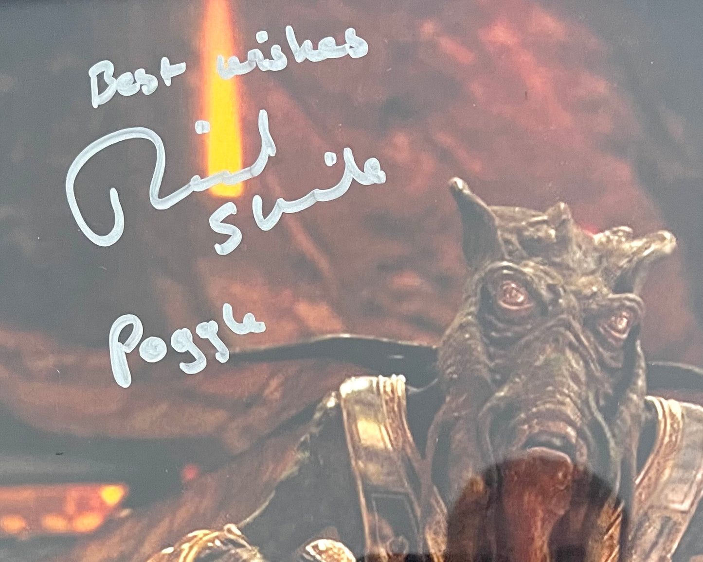 Richard Stride 'Poggie The Lesser' Hand Signed Star Wars Photo & AFTAL COA