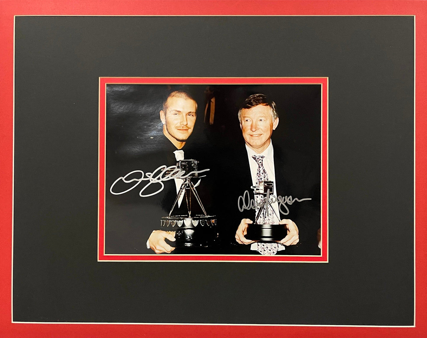 Sir Alex Ferguson and David Beckham Joint Hand Signed Photo & COA