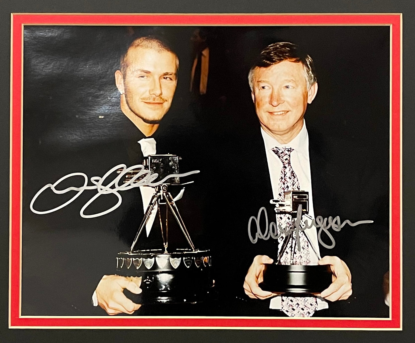 Sir Alex Ferguson and David Beckham Joint Hand Signed Photo & COA