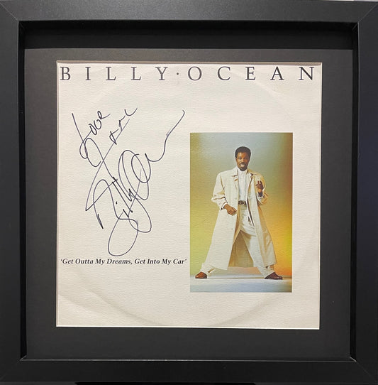 Billy Ocean Hand Signed Framed 12' inch Single Framed With COA