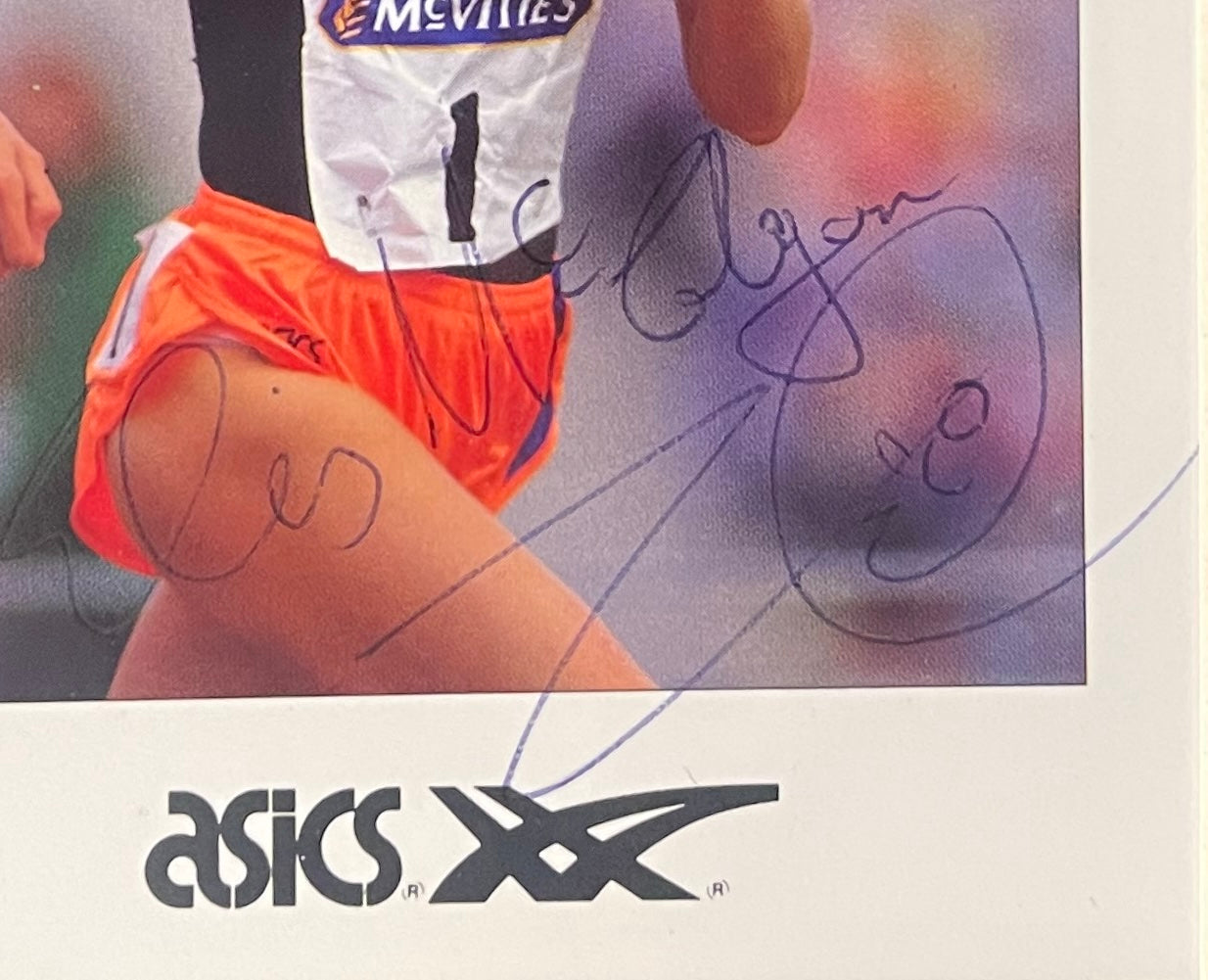 Liz McColgan Guaranteed Hand Signed Official Sponsors (Asics) Photo With COA