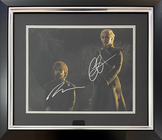 Emilia Clarke & Peter Dinklage Game of Thrones Hand Signed Framed Photo & COA