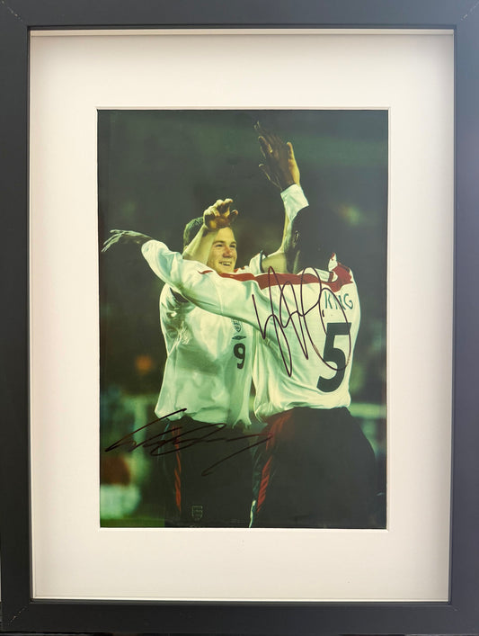 Wayne Rooney, Ledley King, Former England Players, Hand Signed 40x30cm Framed Photo & COA