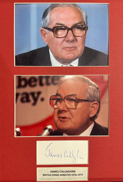 James Callaghan Former British Prime Minister Hand Signed Card Presentation & COA