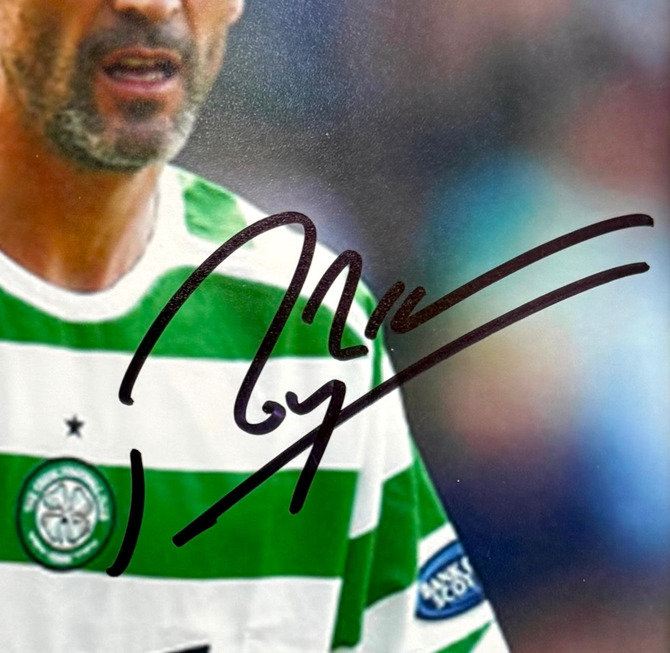 Roy Keane Celtic Player, Manchester United Legend, Hand Signed Framed Photo & UACC COA