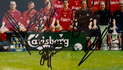 Liverpool FC 2006/7 Multi-Hand Signed (14 Players) Squad Photo With COA