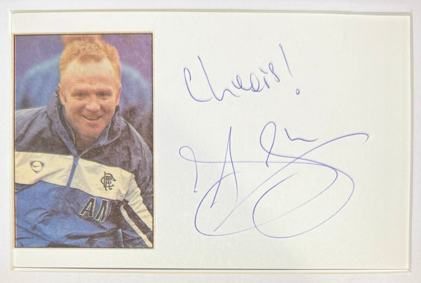 Alex McLeish, Former Rangers Manager, Aberdeen Legend, Hand Signed Newspaper Photo With COA