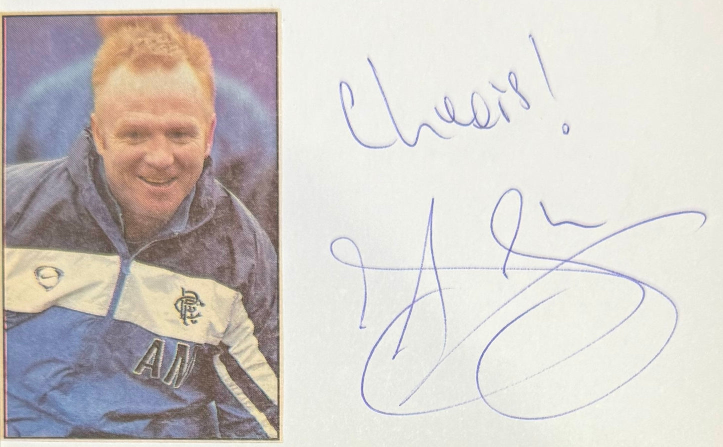 Alex McLeish, Former Rangers Manager, Aberdeen Legend, Hand Signed Newspaper Photo With COA