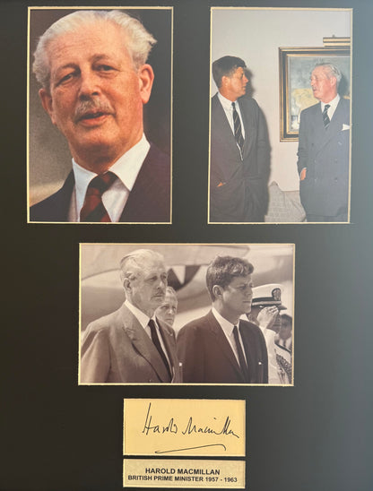 Harold Macmillan, Former British Prime Minister, Hand Signed Card Presentation With COA