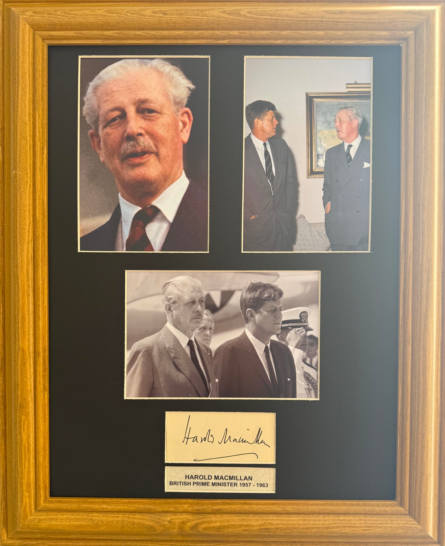 Harold Macmillan, Former British Prime Minister, Hand Signed Card Presentation With COA