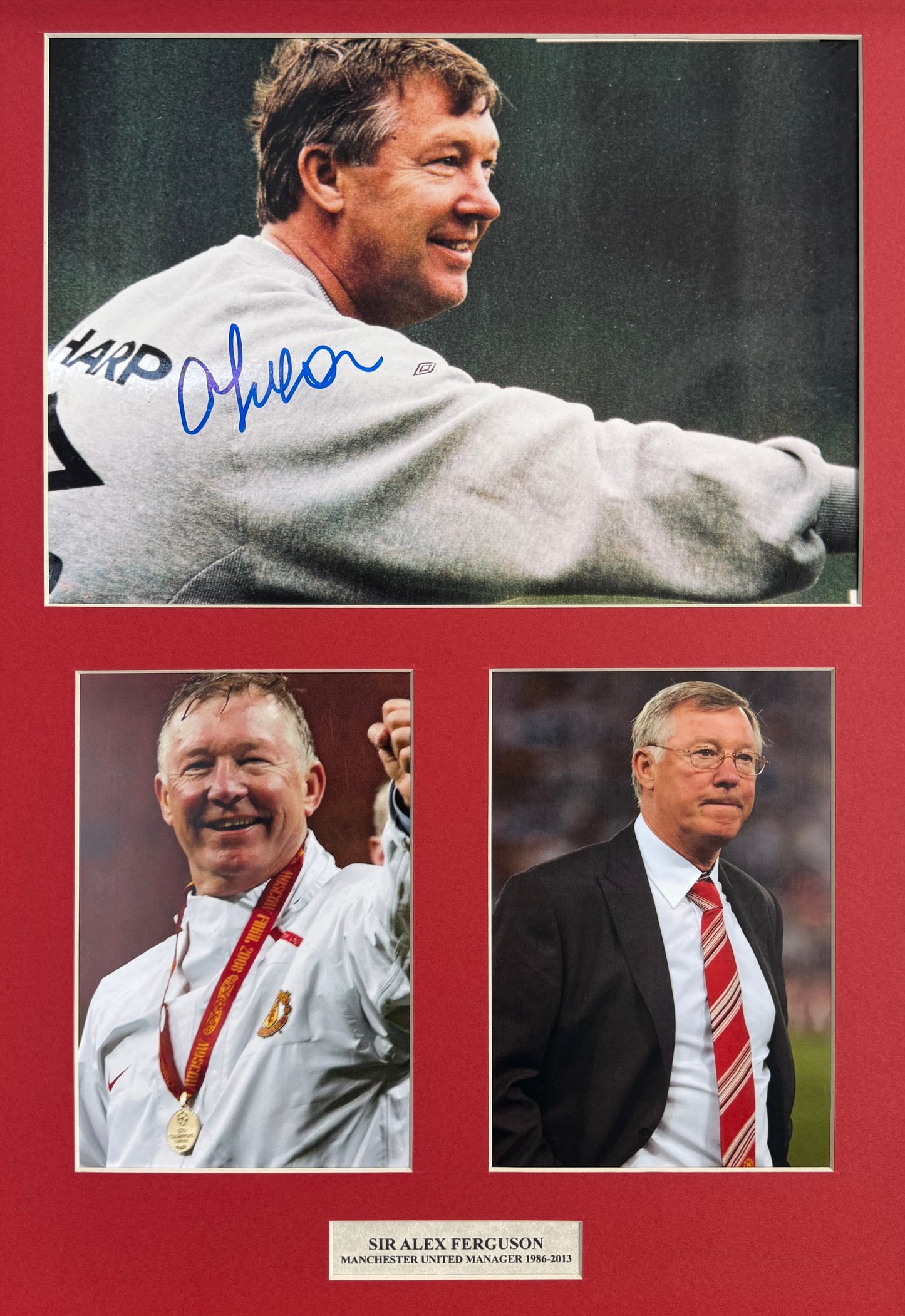 Sir Alex Ferguson, Manchester United Legend, Hand Signed Photo & COA