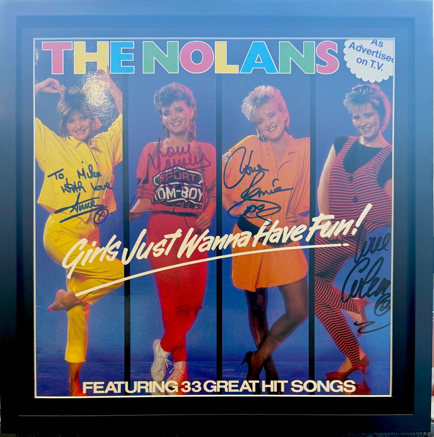 The Nolans, Guaranteed Fully Band Hand Signed Framed 37 x 37cm Album & COA