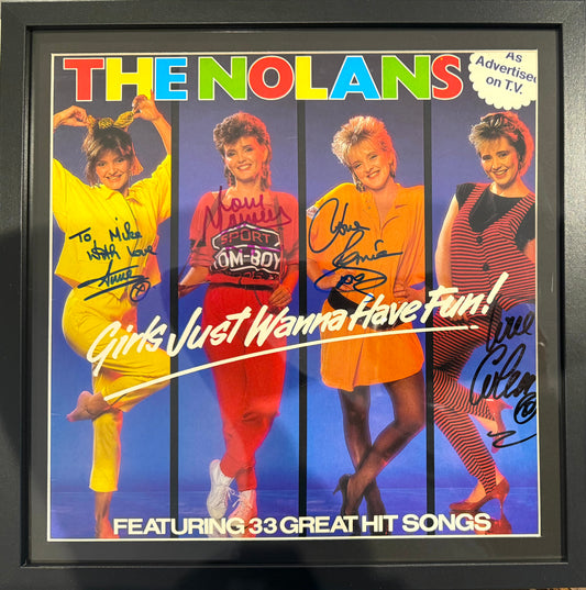 The Nolans, Guaranteed Fully Band Hand Signed Framed 37 x 37cm Album & COA