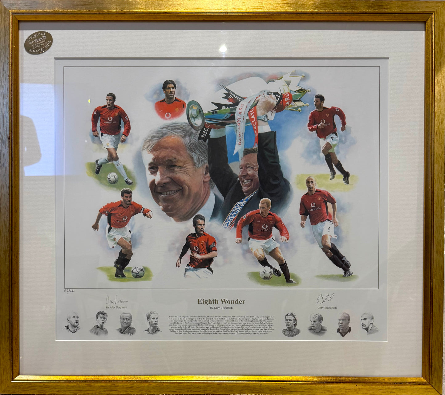 Sir Alex Ferguson, Manchester United Legend, Hand Signed Limited Edition Print & COA